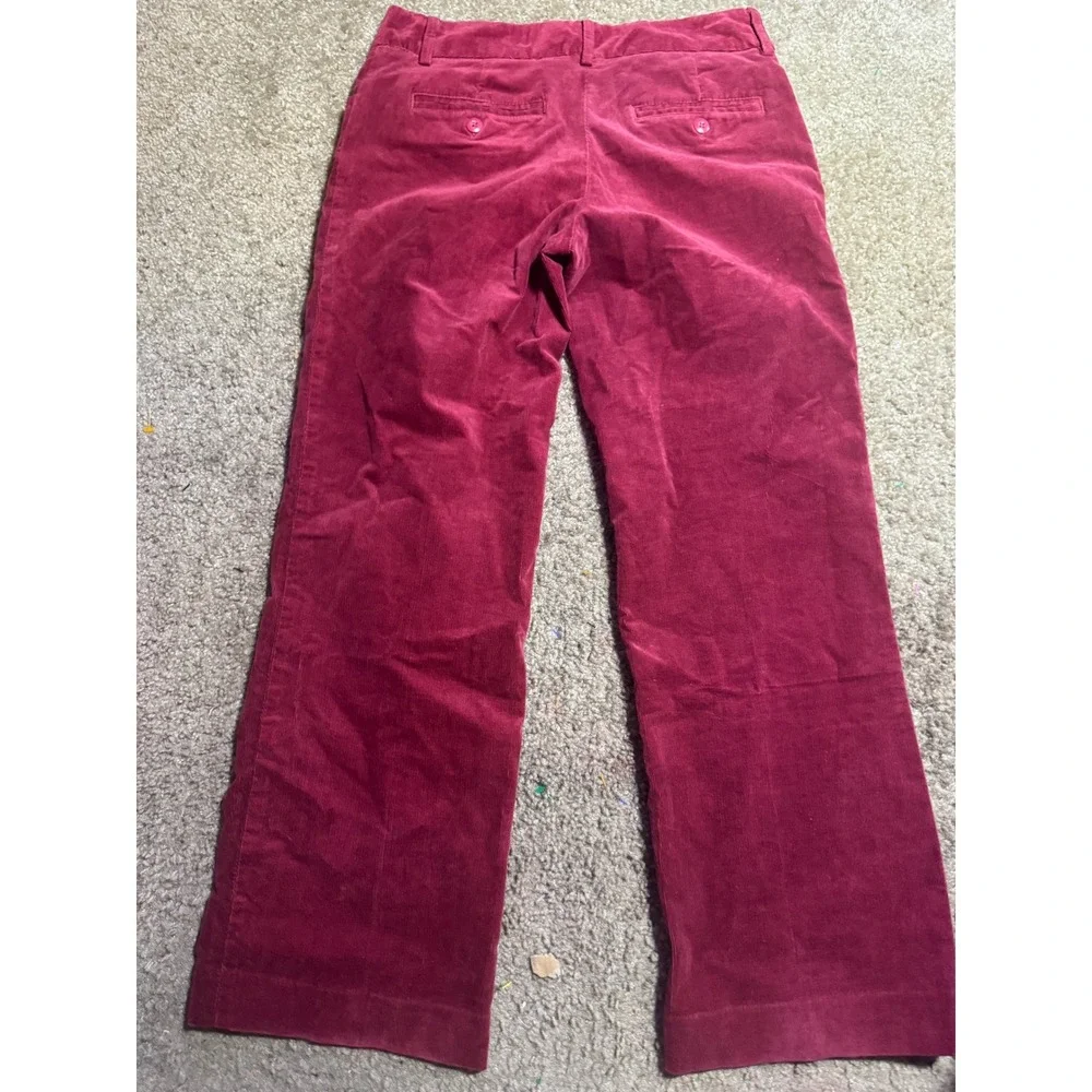 Mossimo Womens Red Corduroy Pants Y2K‎ Wide Leg Mid Rise Size 6 Berry Burgundy